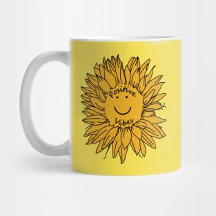 Positive Vibes Sunflower Mug